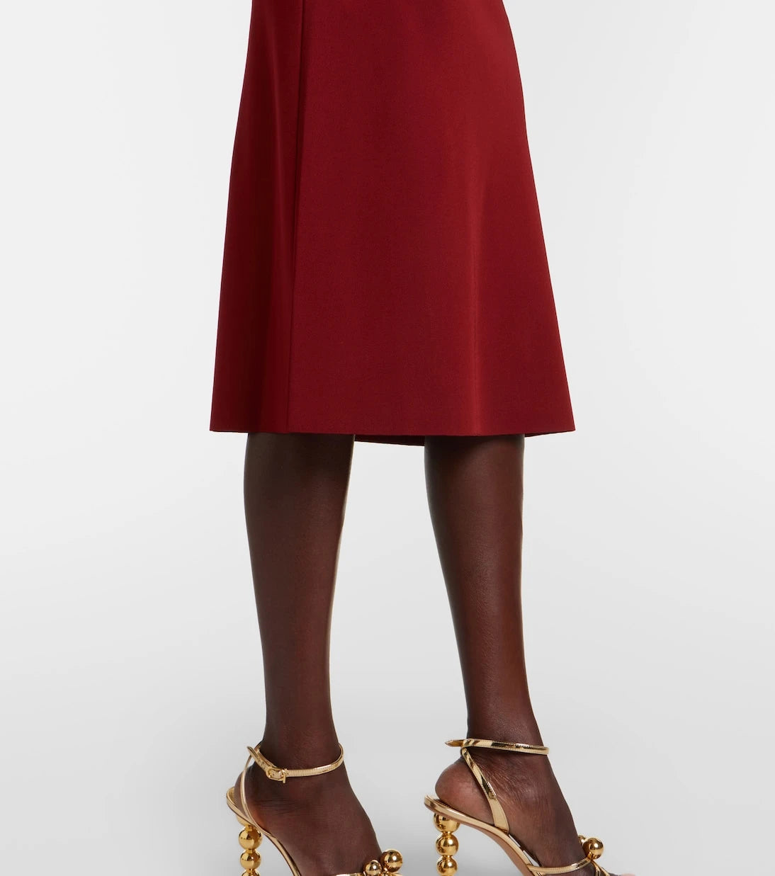 Ferragamo - Ribbed-knit jersey midi dress