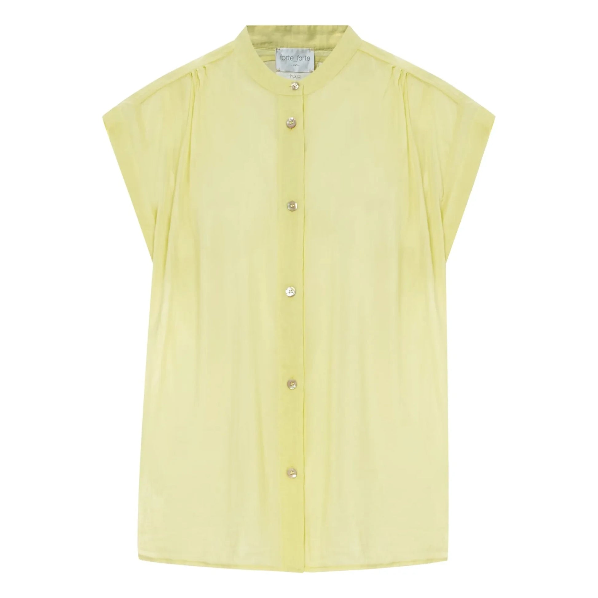 Forte Forte - Cotton and silk voile blouse | Yellow