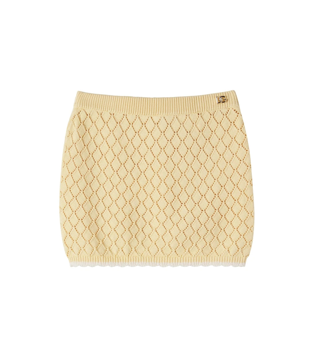 Dolce&Gabbana Kids - Open-knit cotton skirt