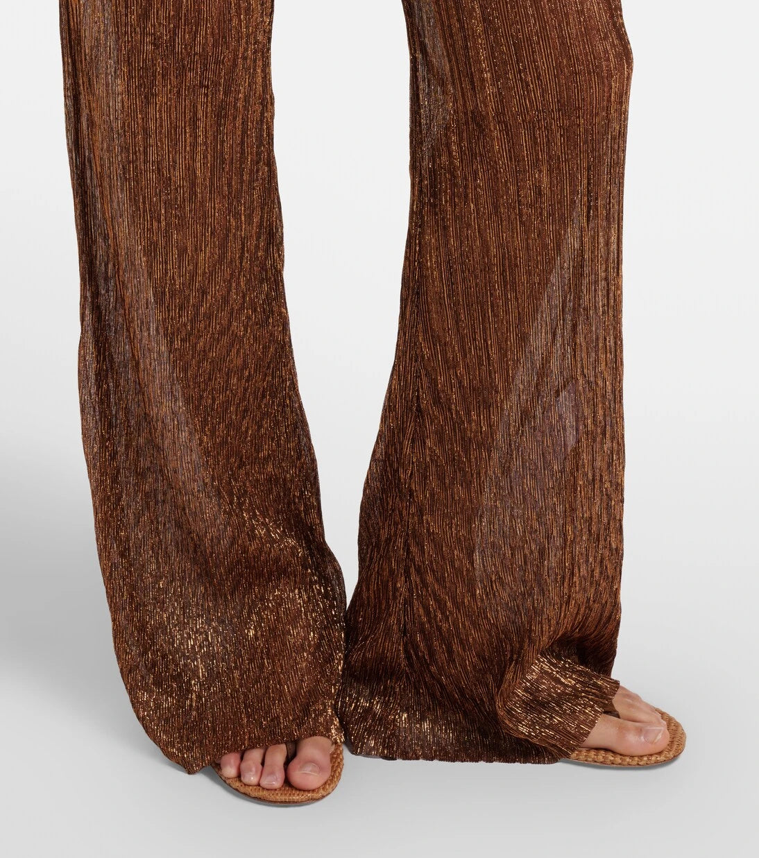 Cala de la Cruz - Dries lamé flared pants