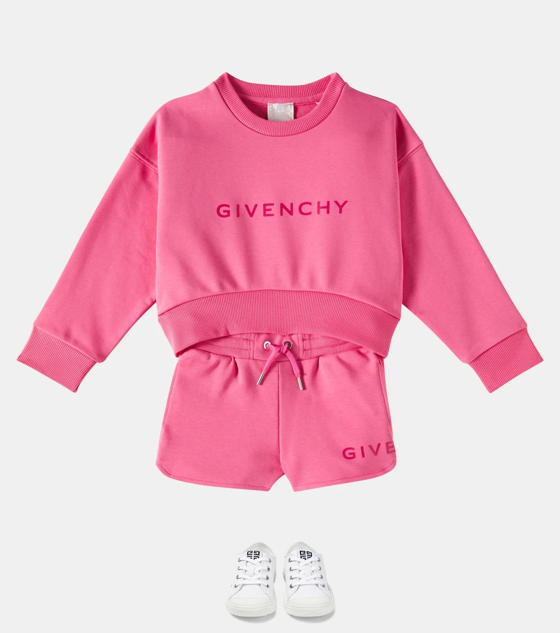 Givenchy Kids - شورت قطني مخلوط بشعار الماركة