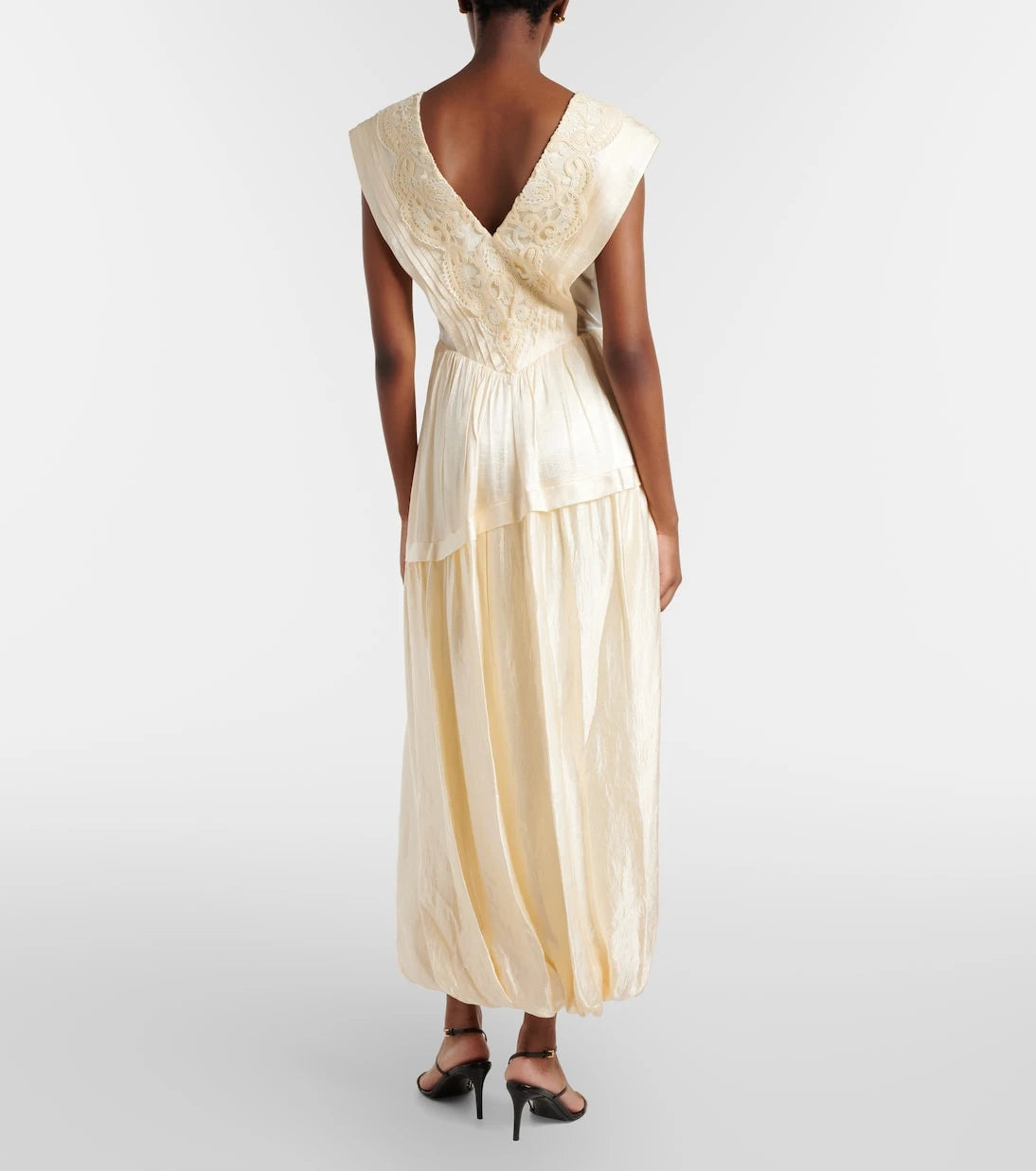 Xu Zhi - Lace-trimmed maxi dress