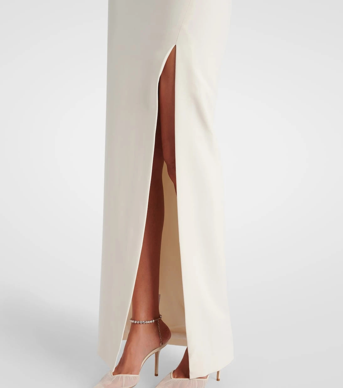Roland Mouret - Embellished strapless crêpe gown