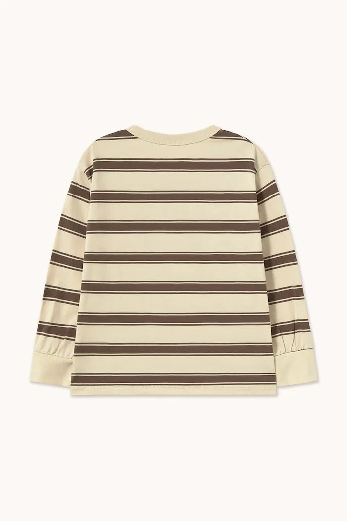 Çocuklar için pamuklu uzun kollu bluz RETRO STRIPES SLEEVE TEE