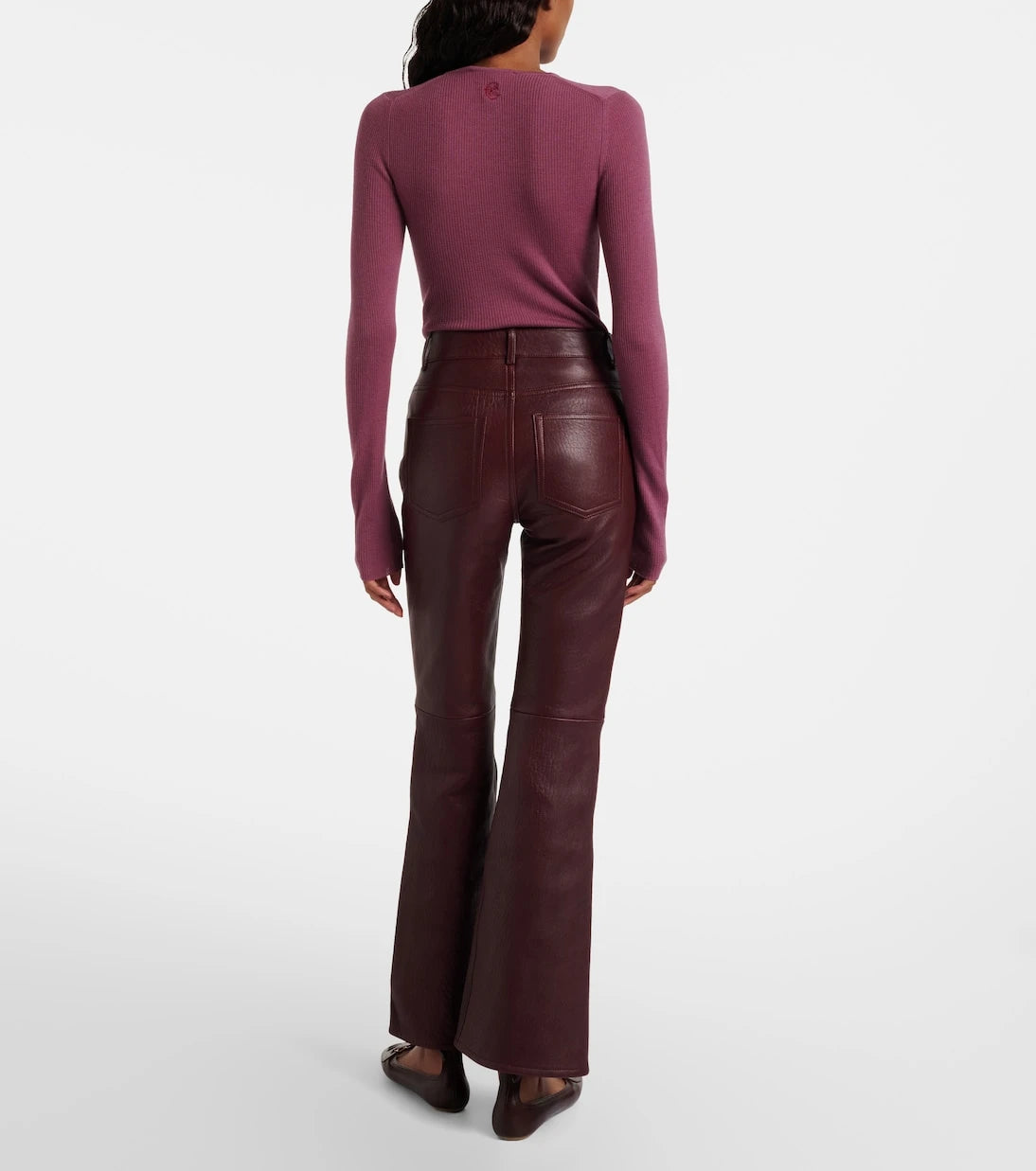 Chloé - Leather flared pants