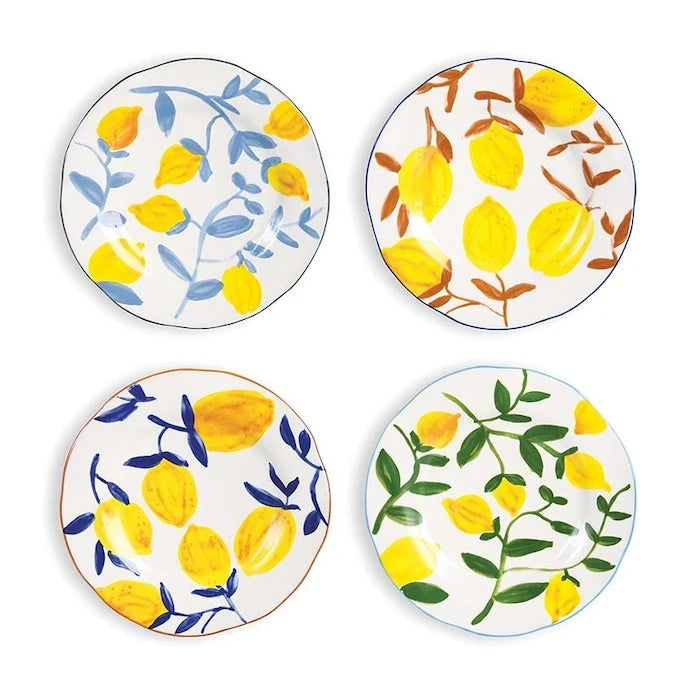 Комплект чинии &k amsterdam Plate Lemon Twig 20 cm (4 броя)