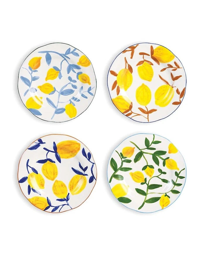 &k amsterdam Plate Lemon Twig 20 cm Tabak Seti (4 Parça)