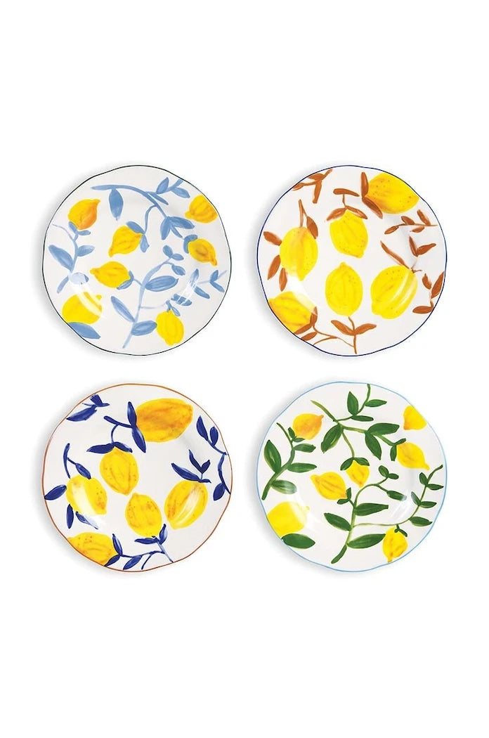 Комплект чинии &k amsterdam Plate Lemon Twig 20 cm (4 броя)