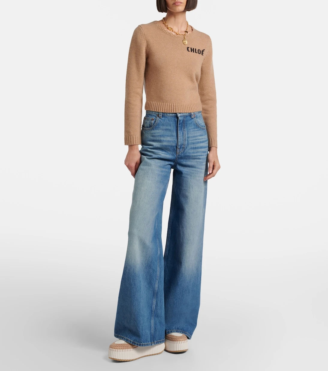 Chloé - Nama leather platform sneakers