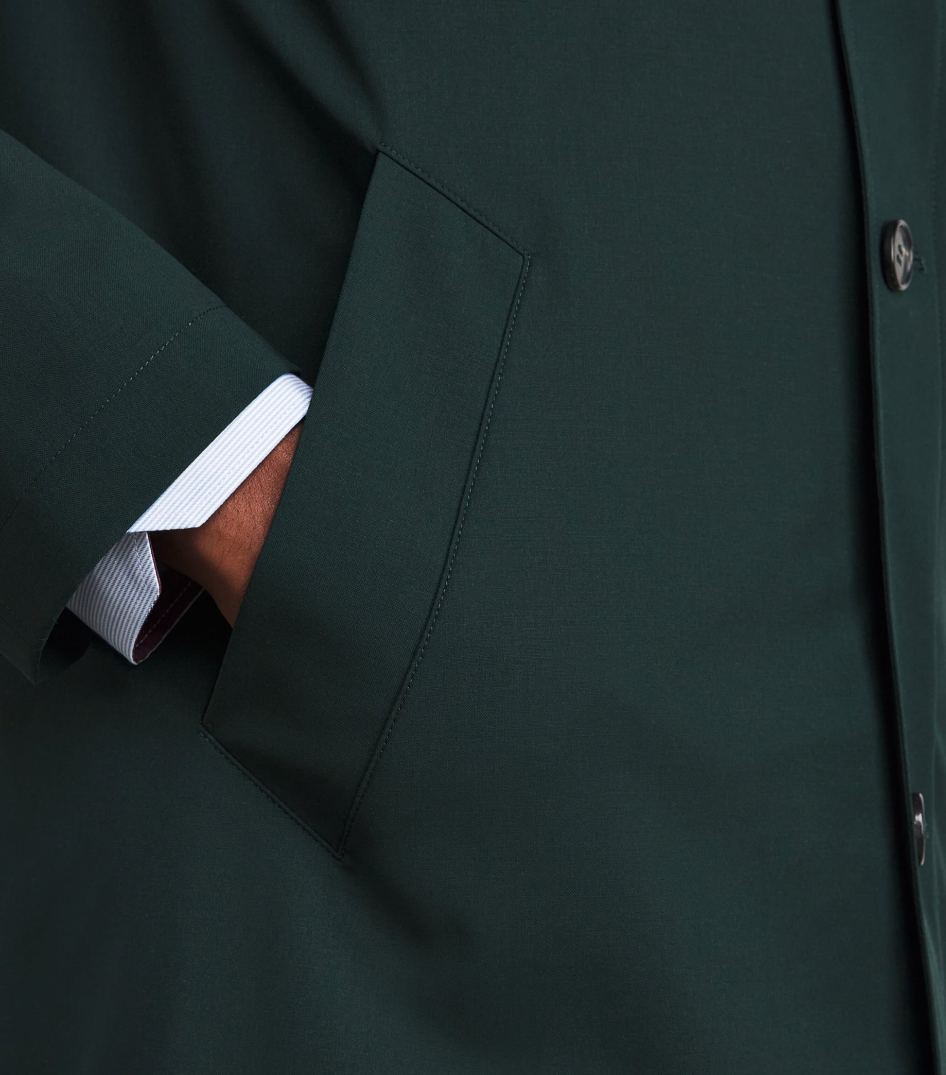 Green Wool Mac with Gilet