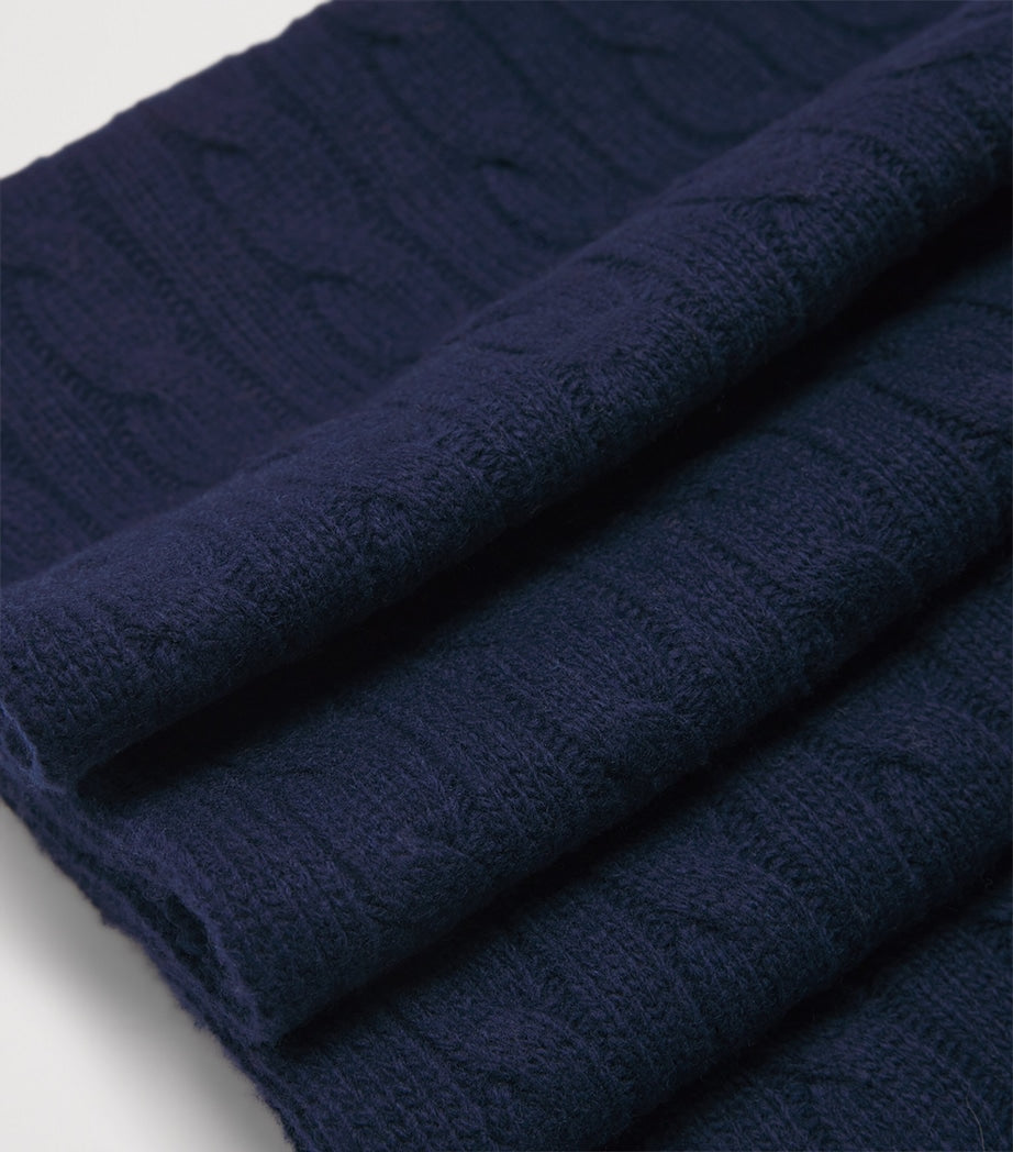 Wool-Blend Cable-Knit Scarf