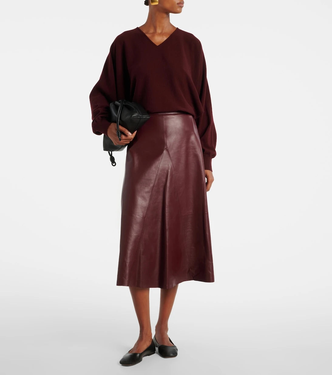 Fforme - Leather midi skirt
