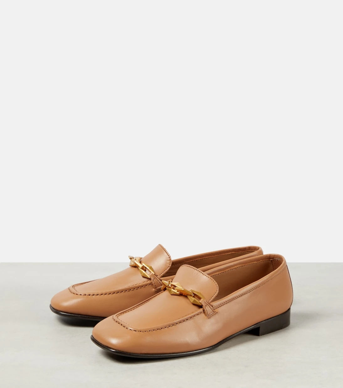 Jimmy Choo - Diamond Tilda leather loafers
