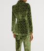 Green Velvet Damask Baroque Blazer