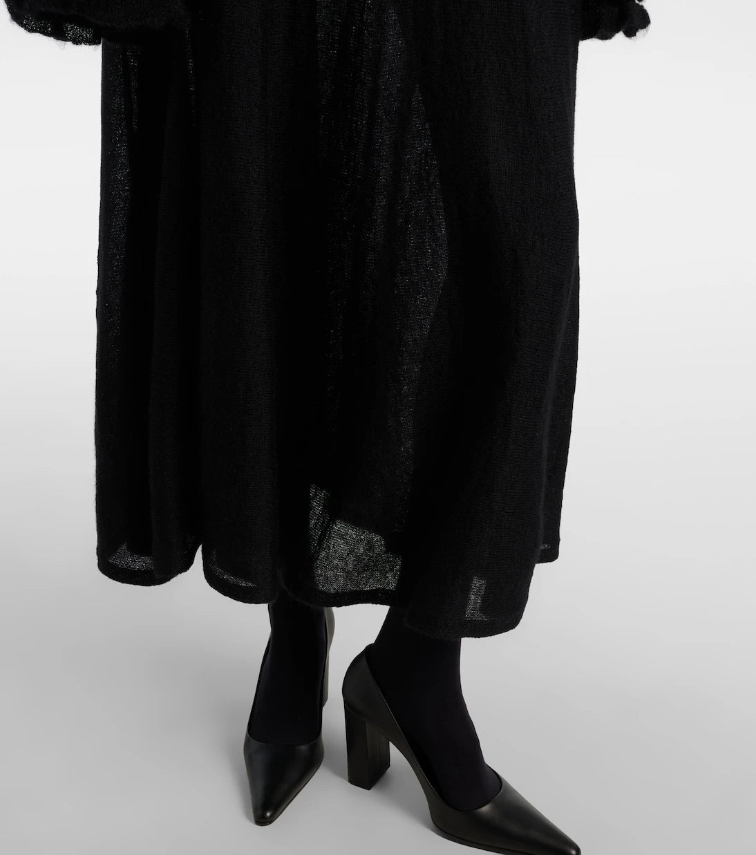 Alaïa - Ruffled mohair-blend midi dress