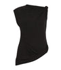 Asymmetric Draped Ando Top DBLK BLACK