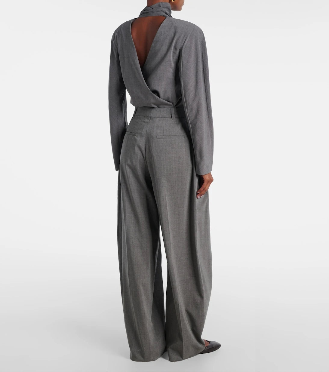 Jacquemus - Pleated wool wide-leg pants