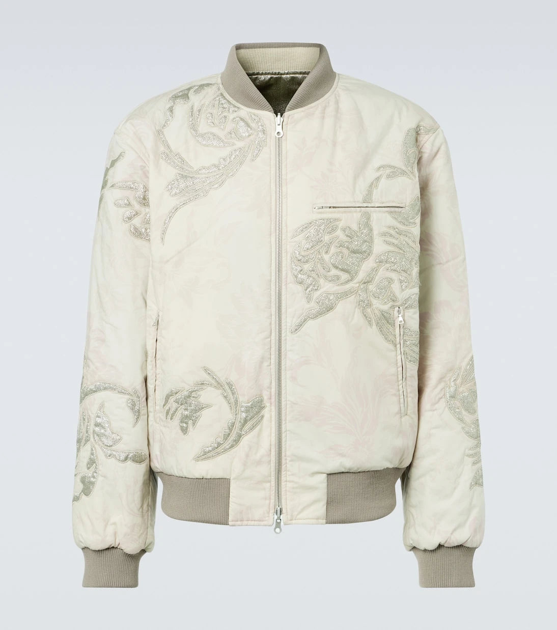 Dries Van Noten - Embroidered cotton bomber jacket