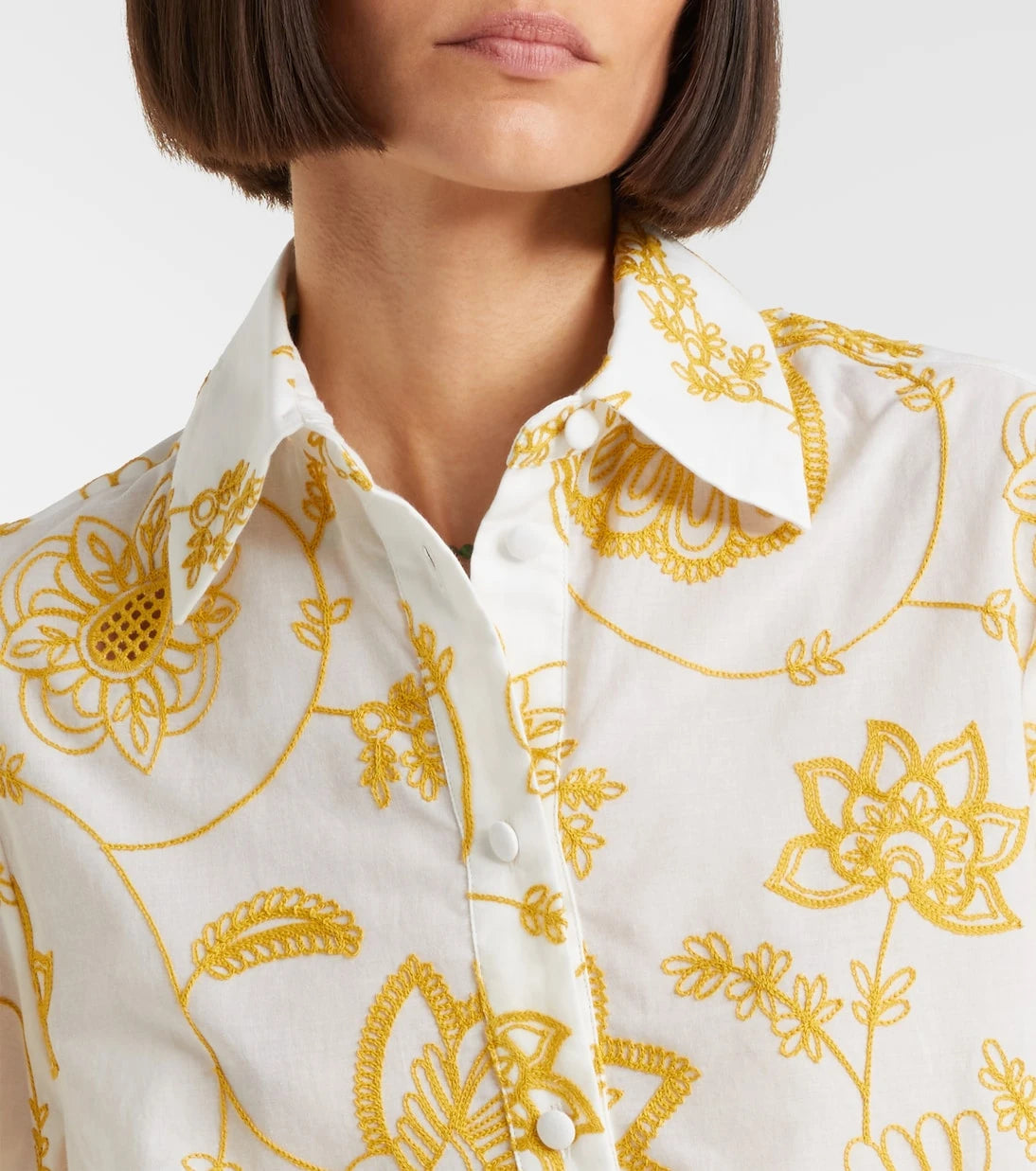 Eres - Izana embroidered cotton-blend shirt