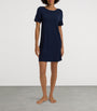 Hanro Navy Short-Sleeve Nightdress
