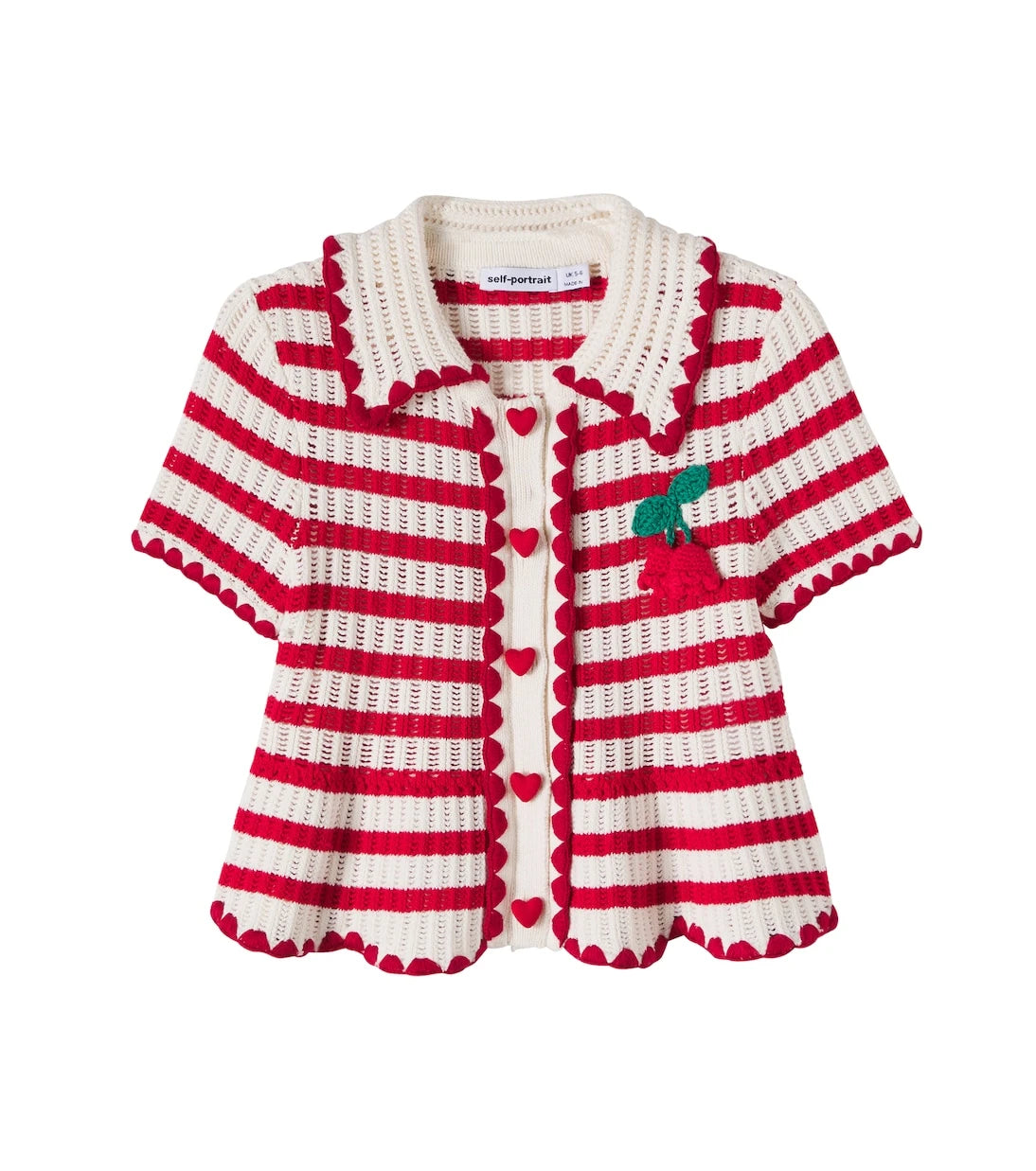 Self-Portrait Kids - Knitted striped top