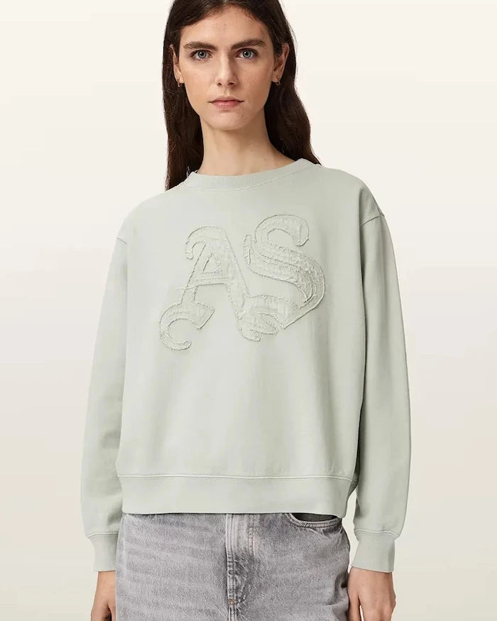 AllSaints kadın pamuklu sweatshirt INSIGNIA