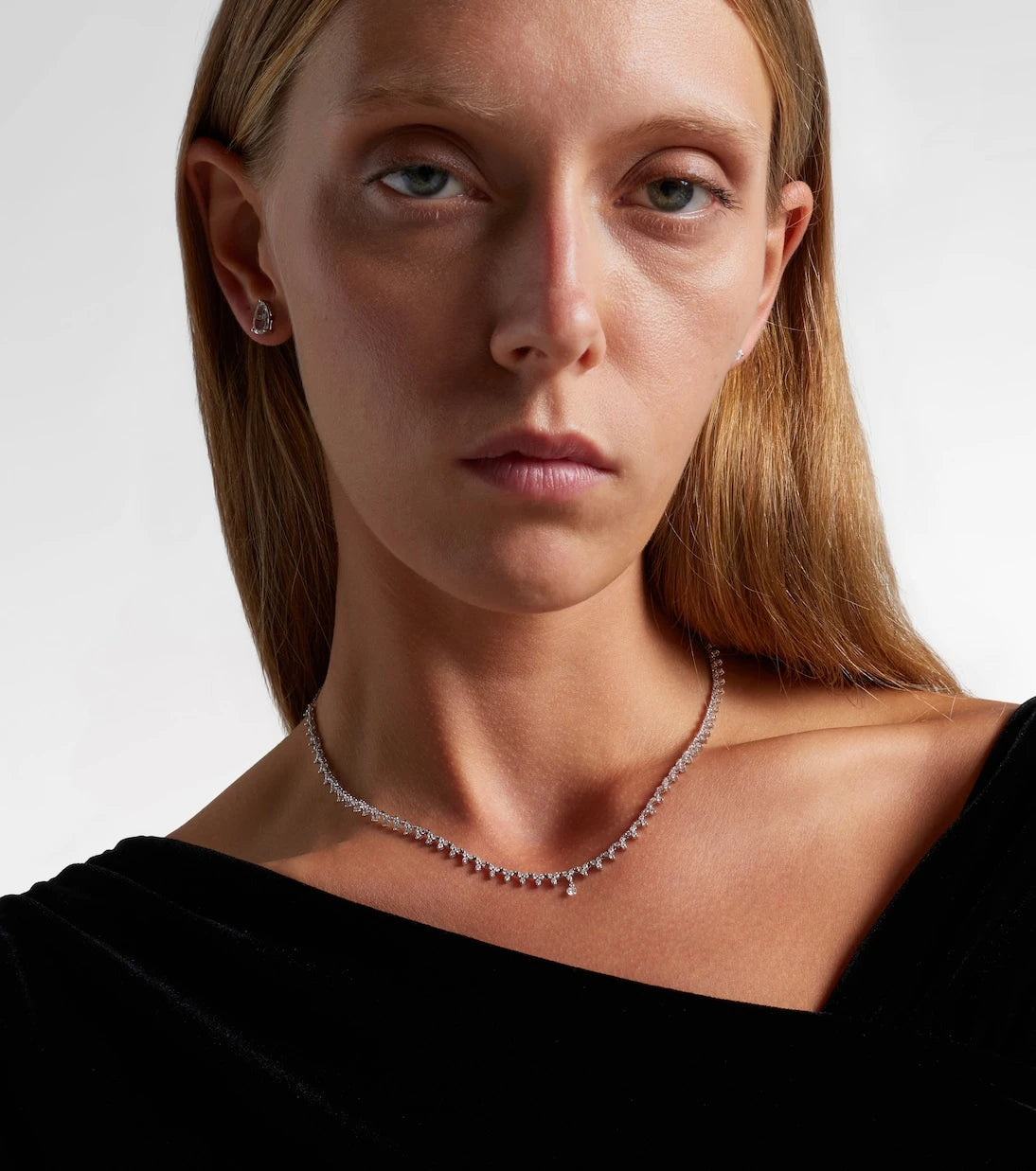 Persée - 18kt white gold tennis necklace with diamonds