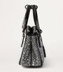 Metallic Micro Satin Crystal-Embellished Galleria Top-Handle Bag