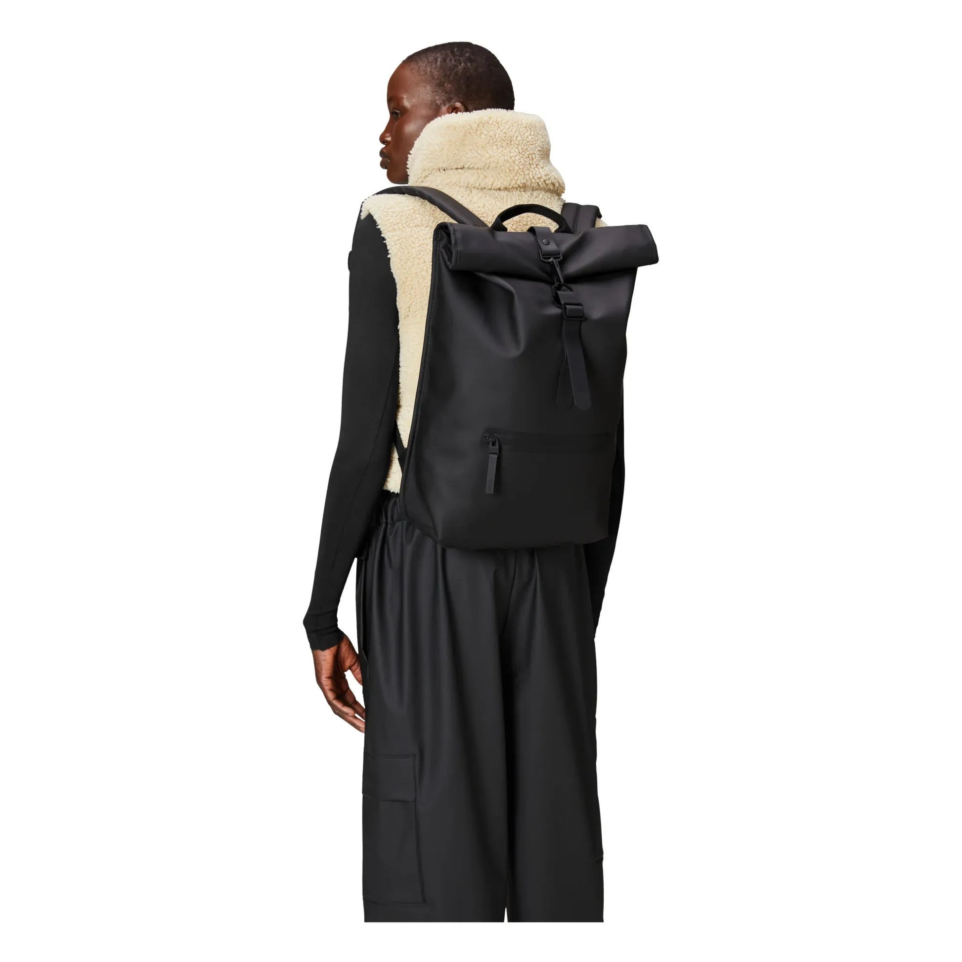 Rains - Rolltop Rucksack Backpack | Black