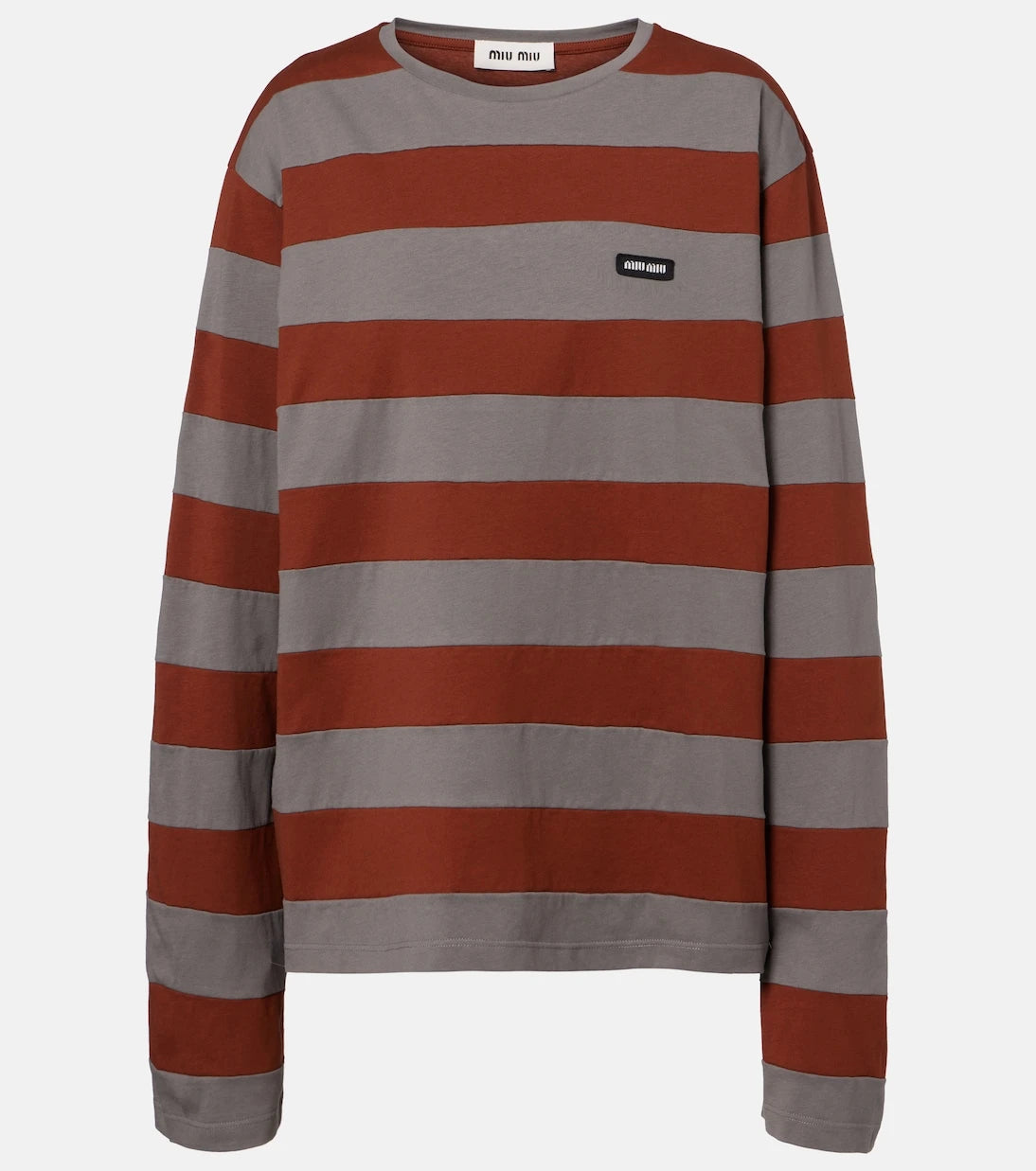 Miu Miu - Striped cotton jersey T-shirt