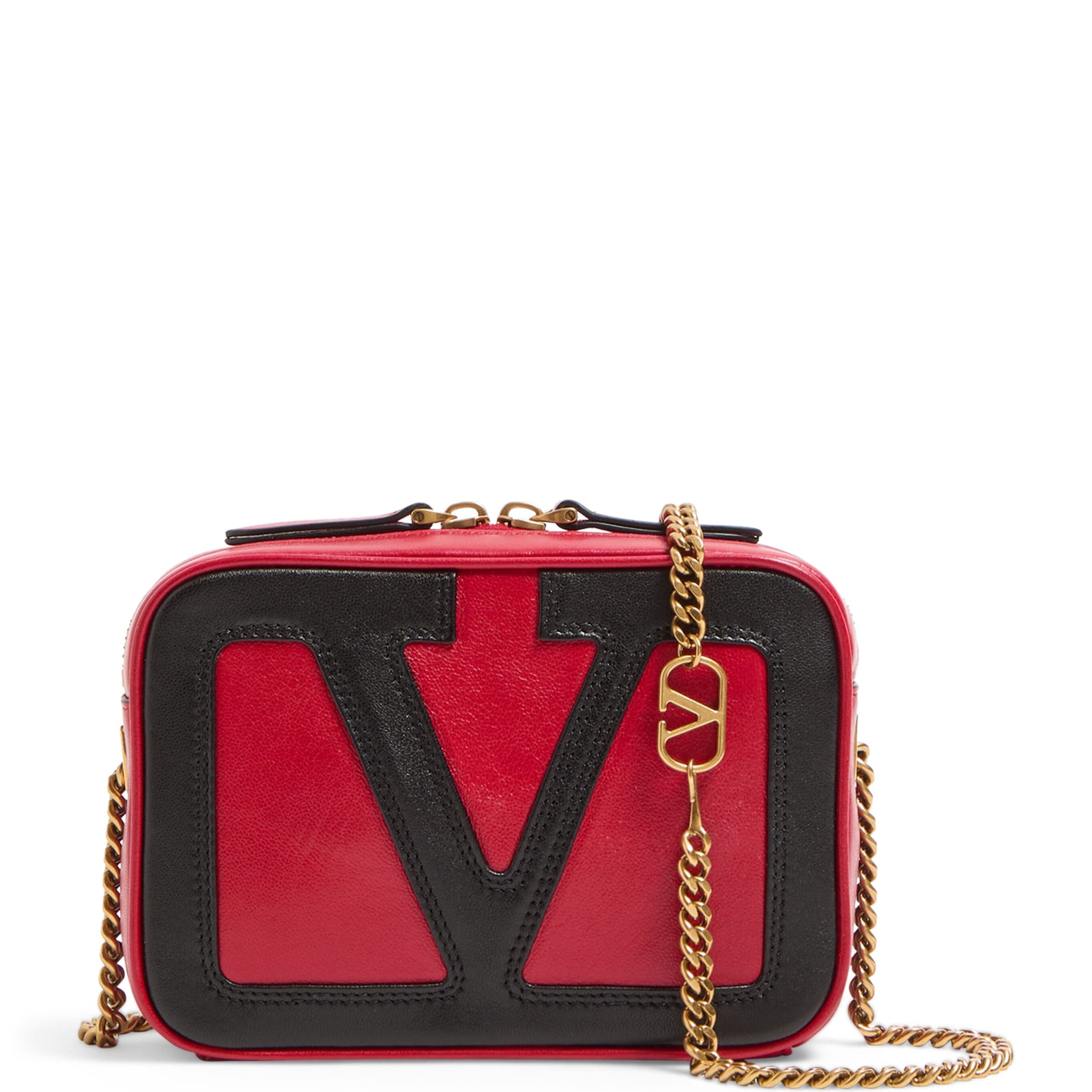 Valentino Garavani Red Leather Viva Superstar Belt Bag