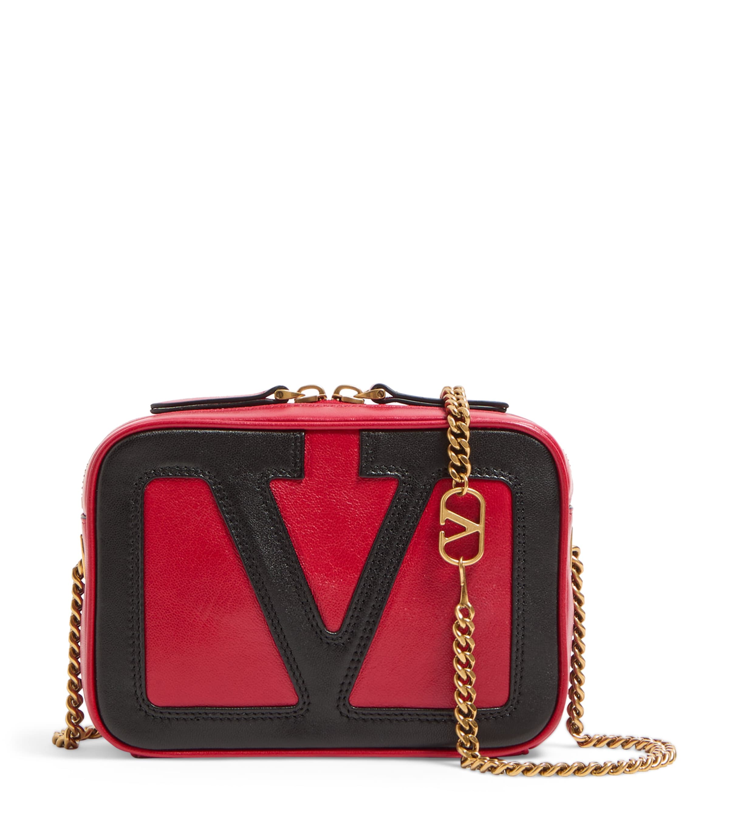 Valentino Garavani Red Leather Viva Superstar Belt Bag