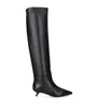 Alevi Black Leather Derby Knee-High Boots 35