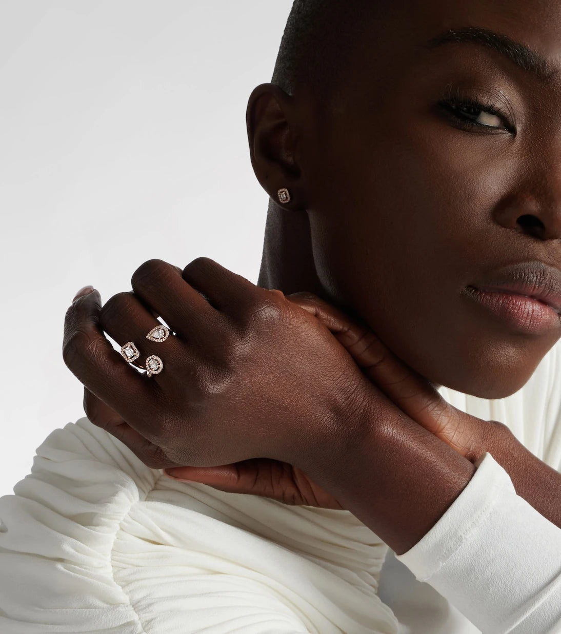Messika - My Twin Trilogy 18kt rose gold ring with diamonds