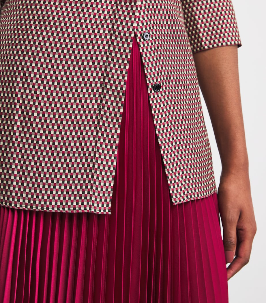 Joseph Ade Knit Weave Plissé Skirt