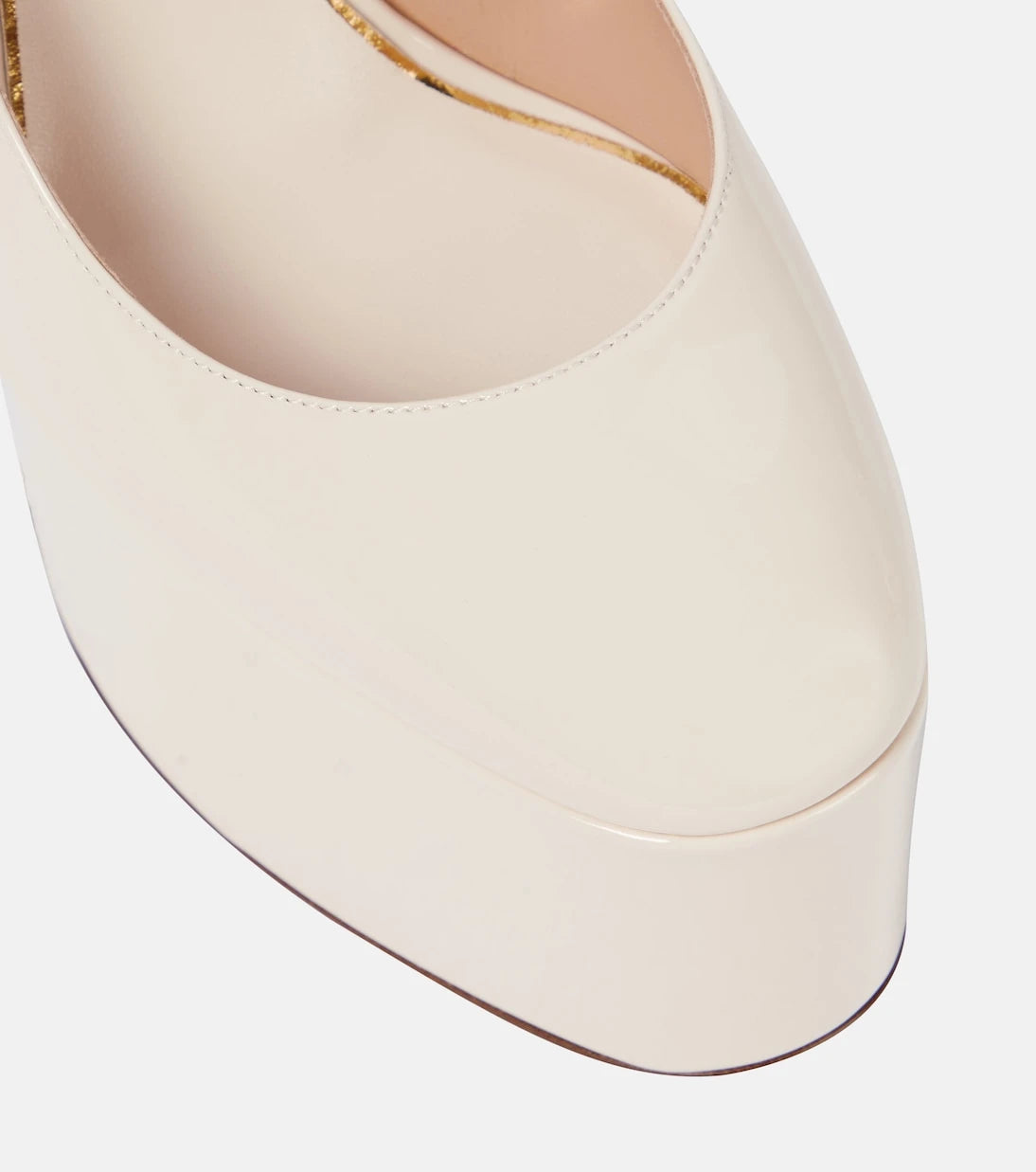 Valentino Garavani - Tan-Go patent leather platform pumps