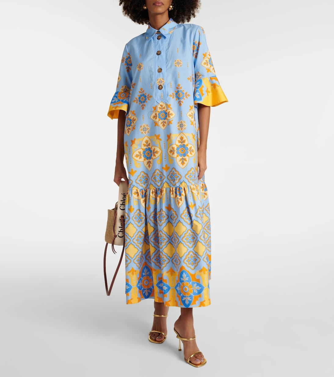 La DoubleJ - Artemis printed cotton poplin maxi dress