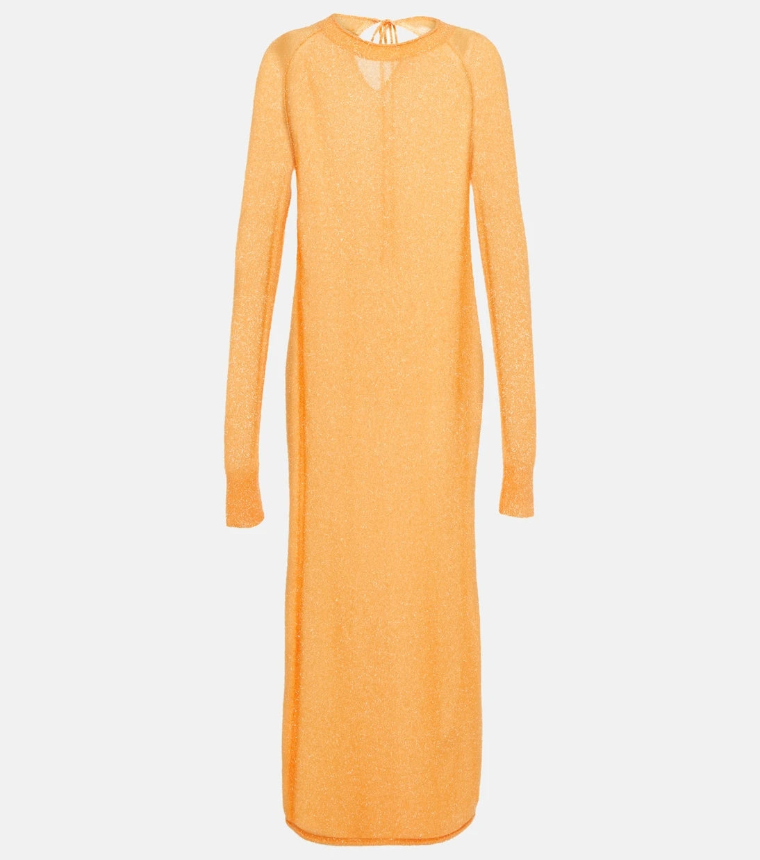 Acne Studios - فستان ماكسي منسوج ميتالك