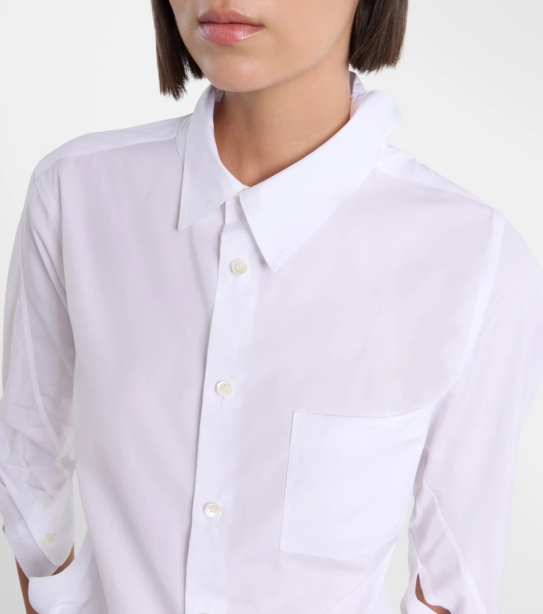 Junya Watanabe - Draped cotton poplin shirt