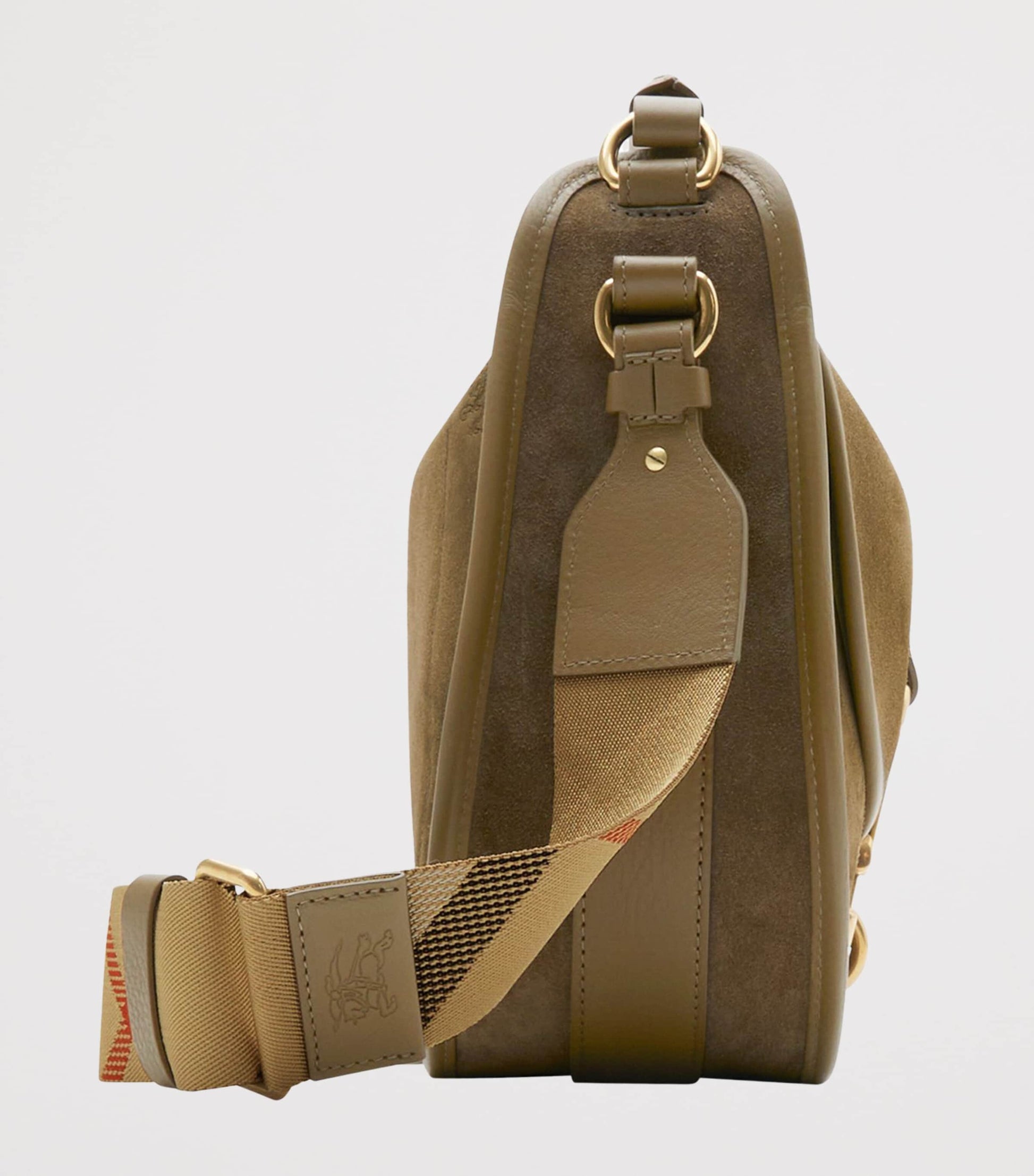 Burberry Small Suede B Clip Messenger Bag