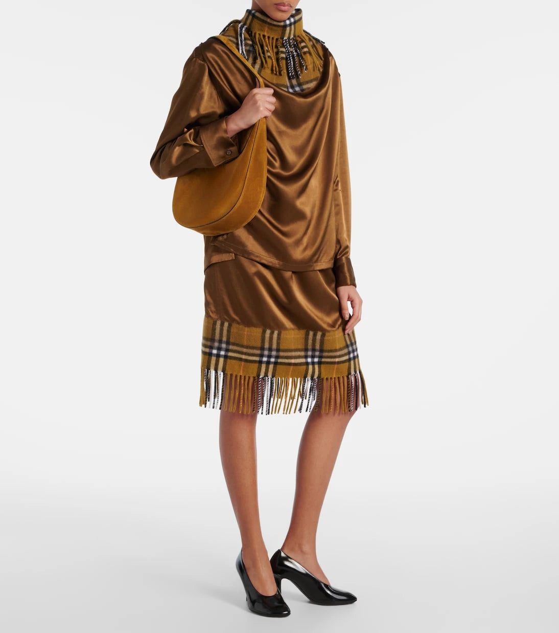 Savette - Tondo Large suede shoulder bag