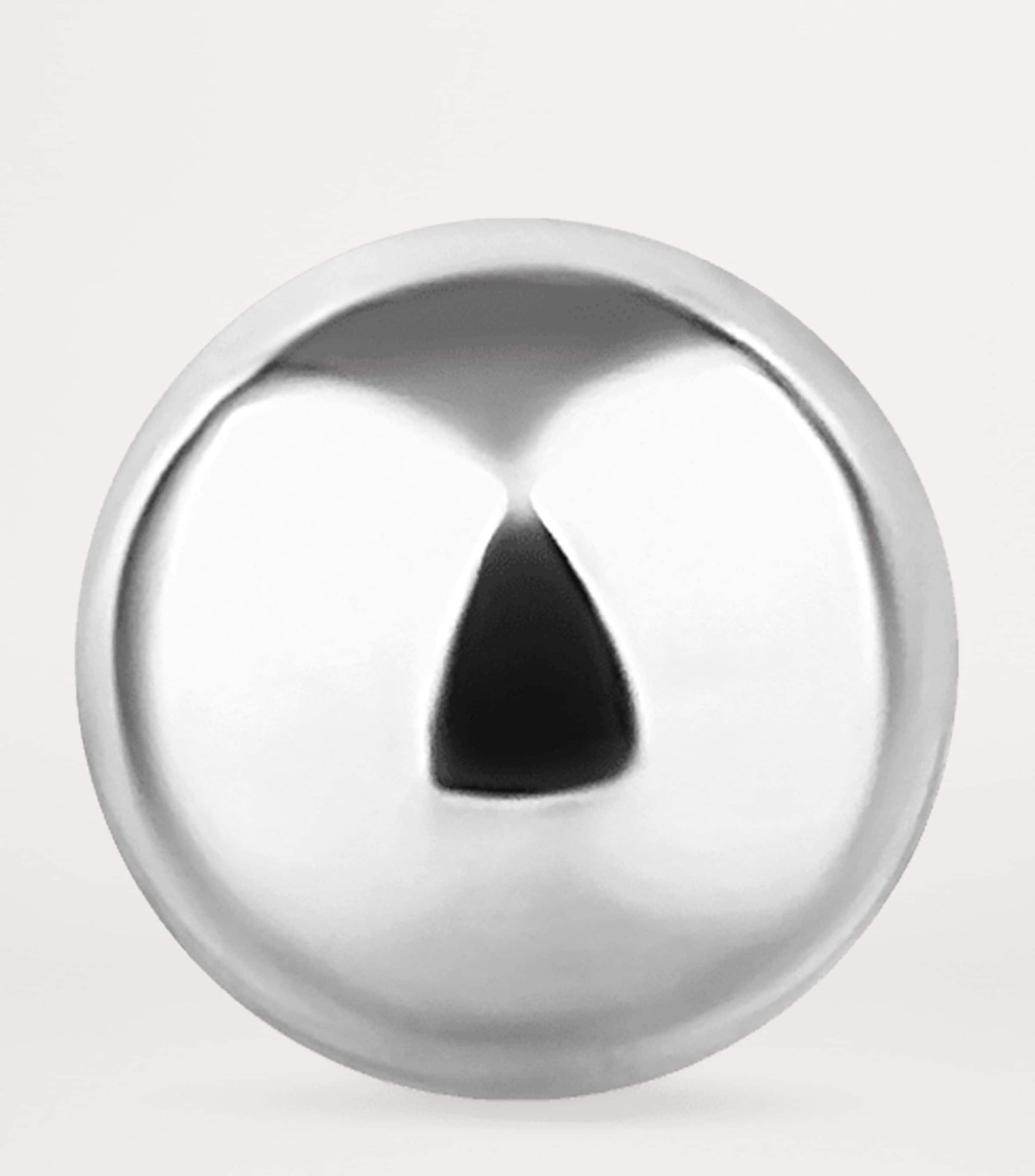 White Gold Ball Threaded Stud Earring (3mm)