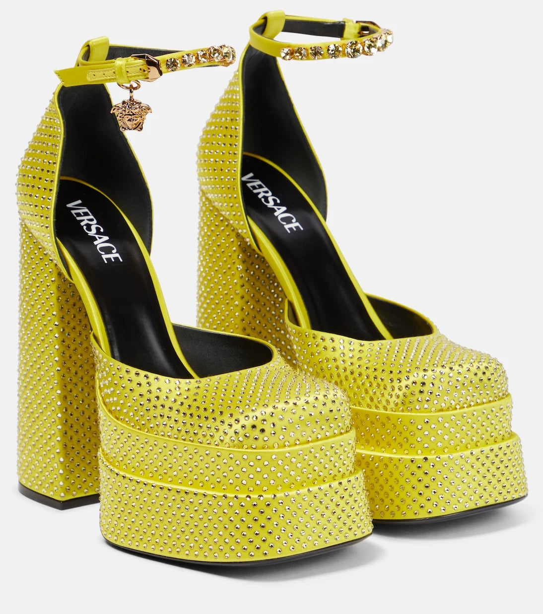 Versace - Medusa Aevitas embellished platform pumps