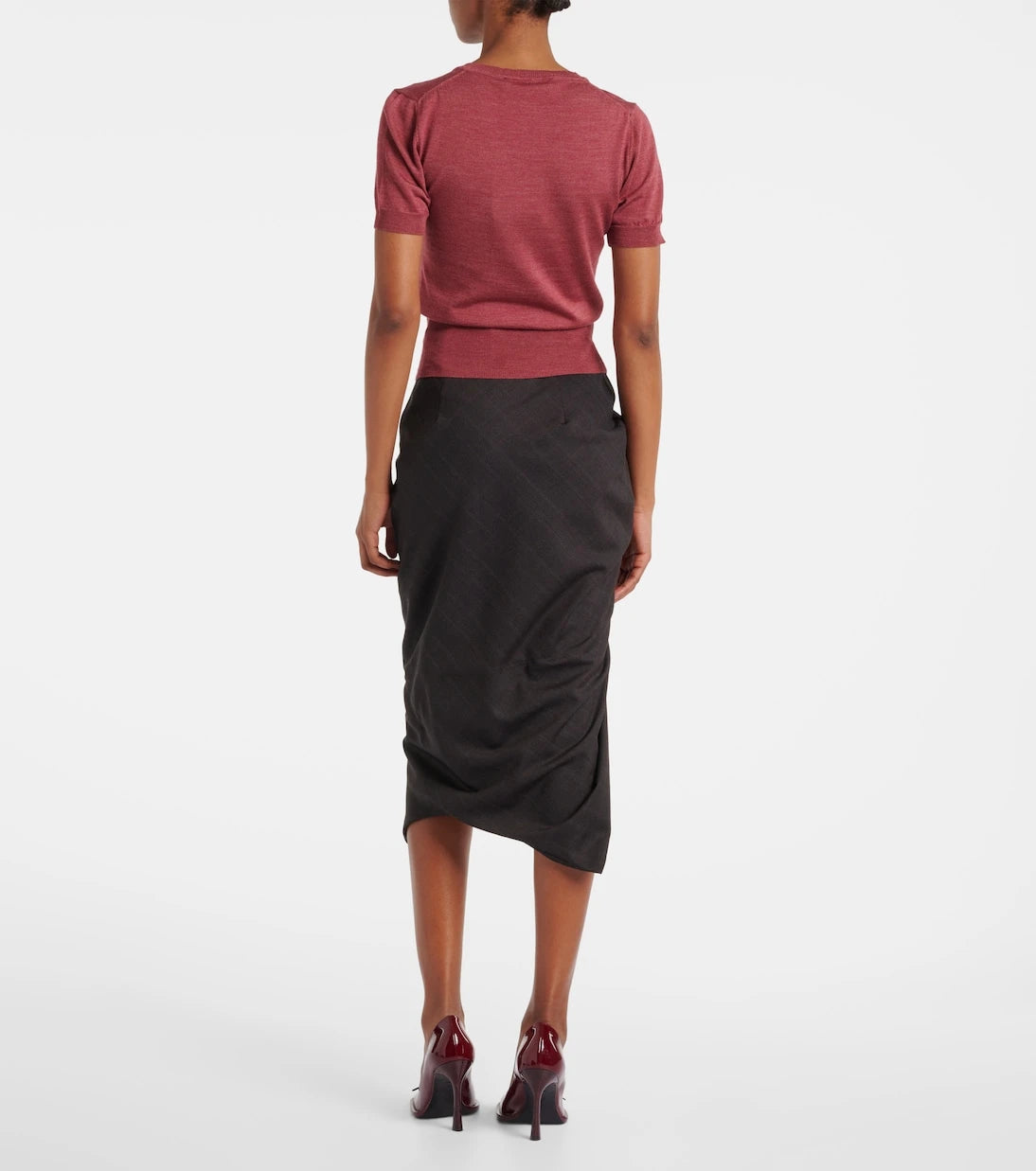 Vivienne Westwood - Bea logo wool and silk top