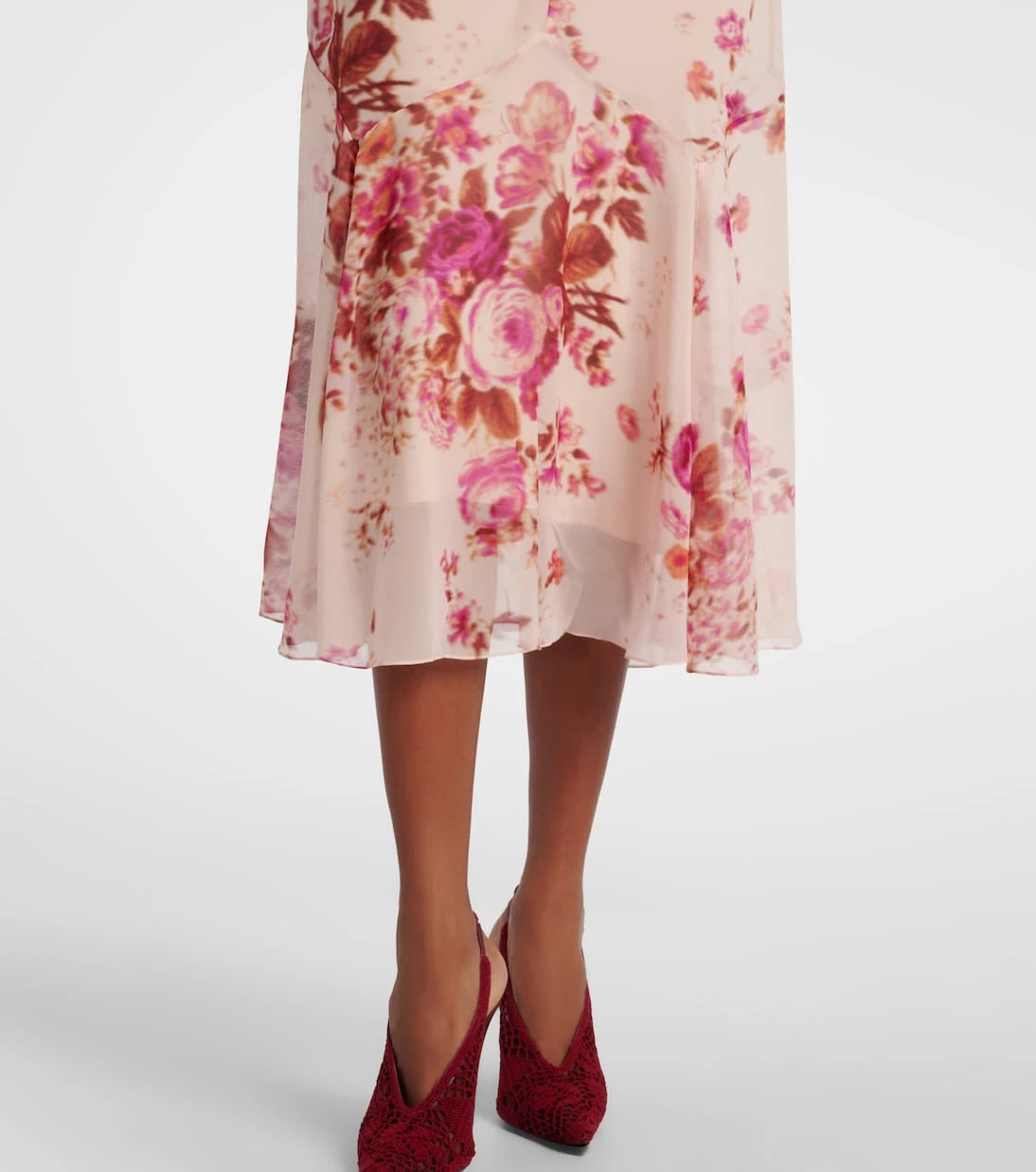 Erdem - Floral silk midi dress