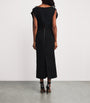 Maticevski Black Crystal-Embellished Protocal Midi Dress