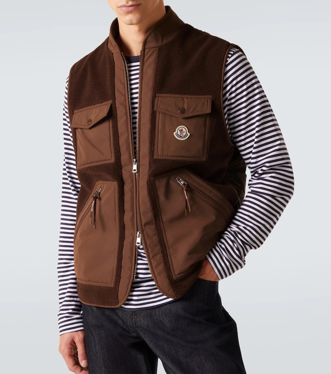 Moncler - سترة كاراكاي تيدي مبطنة بالريش