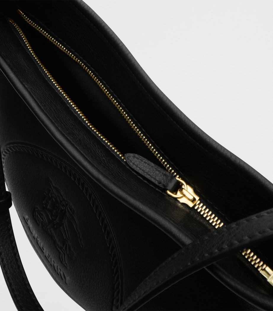 Burberry Black Small Leather Highlands Shoulder Bag