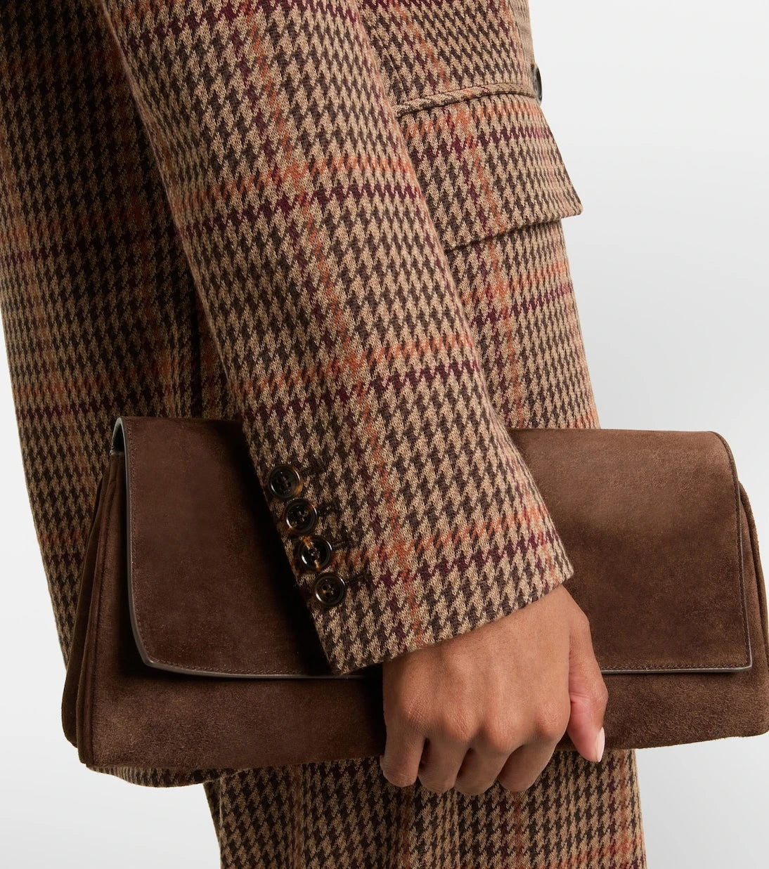 Max Mara - Guelfo checked wool and cotton blazer