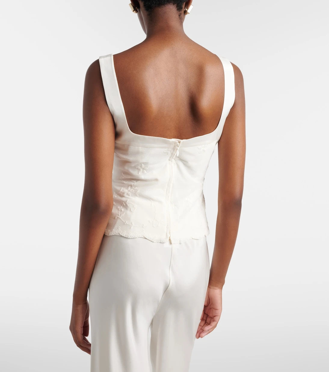 Posse - Cove embroidered tulle top